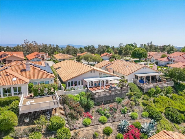 aerial view featuring a residential view