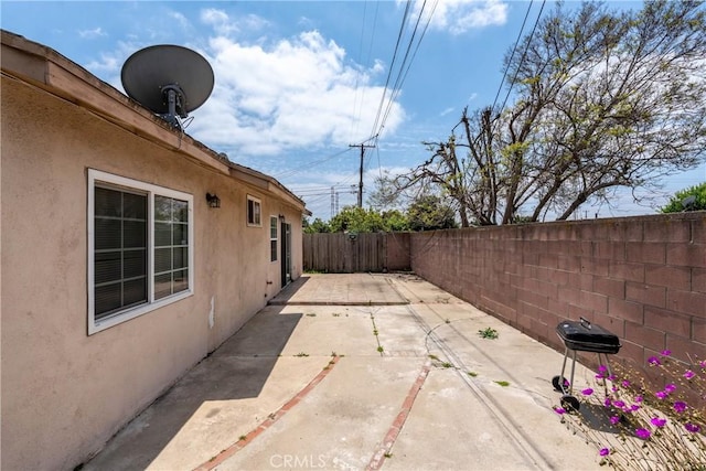 view of patio / terrace featuring a fenced backyard