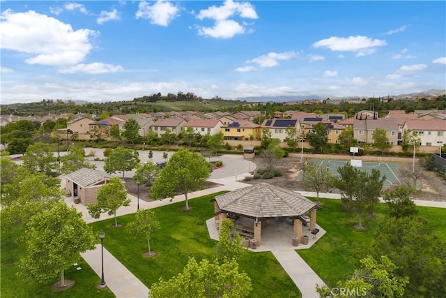 aerial view of residential area