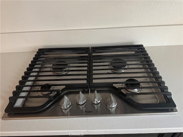 details with stainless steel gas stovetop
