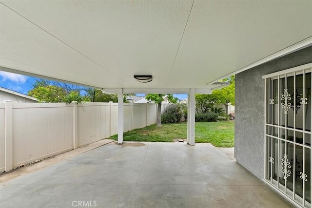 view of patio with fence