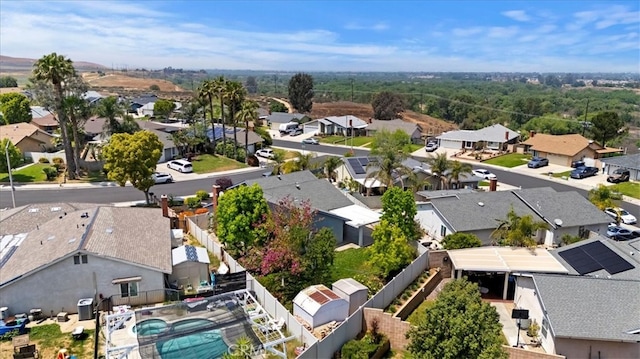 drone / aerial view with a residential view