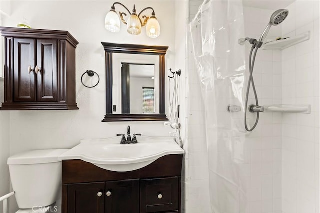 14901 Quill Cir, Huntington Beach, CA 92647 - full bathroom with vanity, toilet, and tiled shower