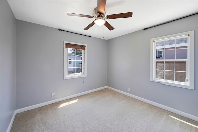 2030 N Keene Ave, Compton, CA 90059 - empty room featuring baseboards, light colored carpet, and ceiling fan