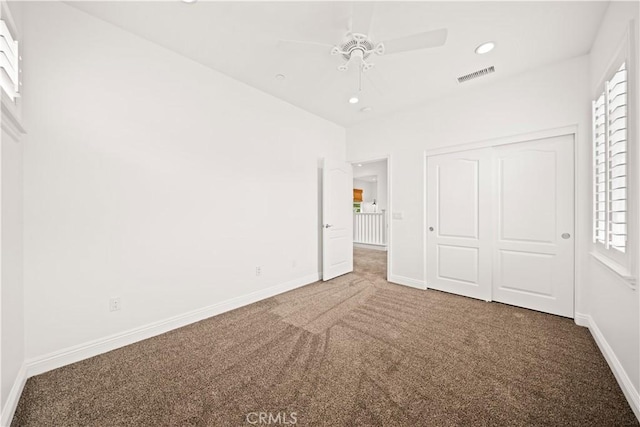 3040 E Coalinga Dr, Brea, CA 92821 - unfurnished bedroom with carpet, visible vents, and multiple windows