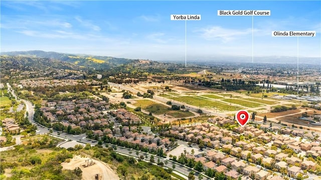 3040 E Coalinga Dr, Brea, CA 92821 - drone / aerial view featuring a mountain view