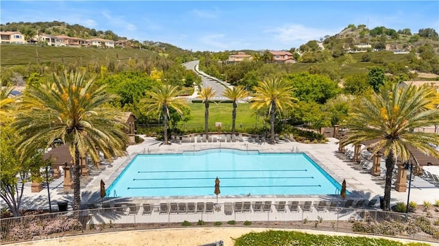 3040 E Coalinga Dr, Brea, CA 92821 - community pool with a patio area and fence