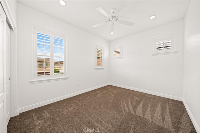 3040 E Coalinga Dr, Brea, CA 92821 - carpeted empty room with a wealth of natural light, baseboards, and recessed lighting