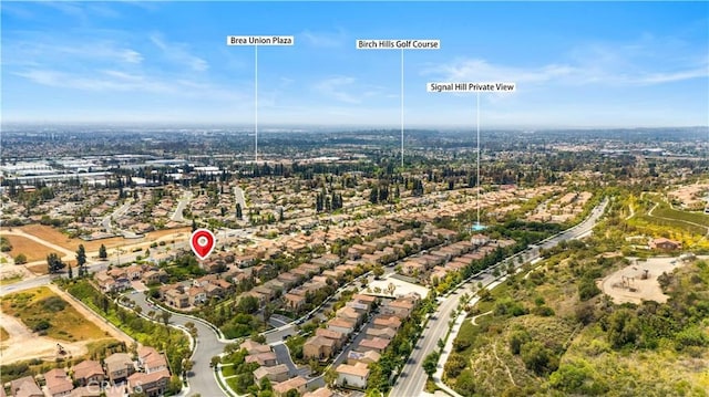3040 E Coalinga Dr, Brea, CA 92821 - drone / aerial view featuring a residential view