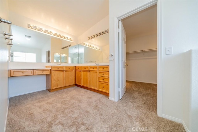 41044 Oak Creek Rd, Murrieta, CA 92562 - full bath featuring carpet, vanity, baseboards, and a walk in closet