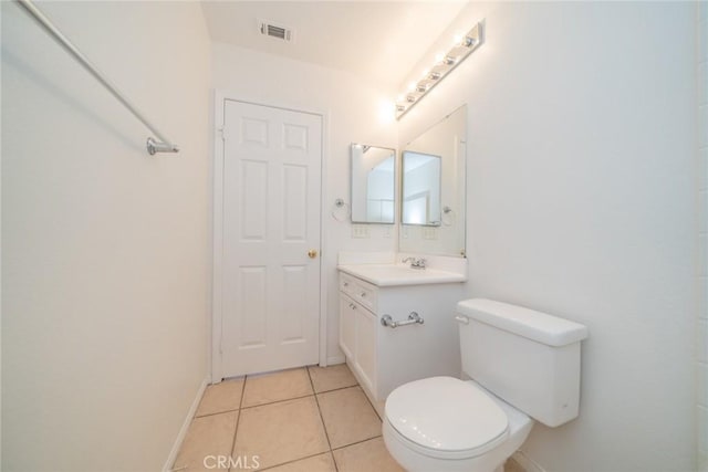 41044 Oak Creek Rd, Murrieta, CA 92562 - bathroom featuring vanity, toilet, tile patterned floors, and baseboards