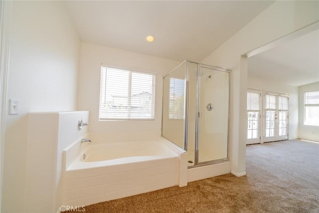 41044 Oak Creek Rd, Murrieta, CA 92562 - bathroom with a bath and a shower stall