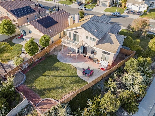 bird's eye view featuring a residential view