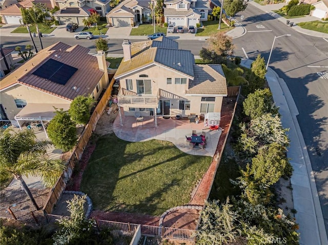 aerial view featuring a residential view