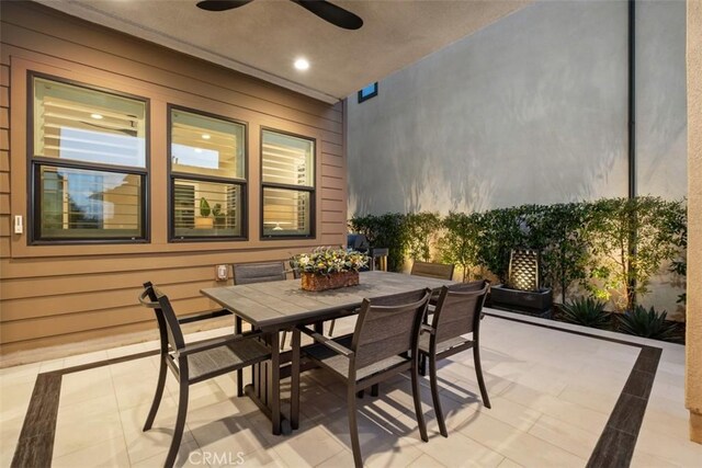 297 Sawbuck, Irvine, CA 92618 - view of patio / terrace featuring outdoor dining area and a ceiling fan
