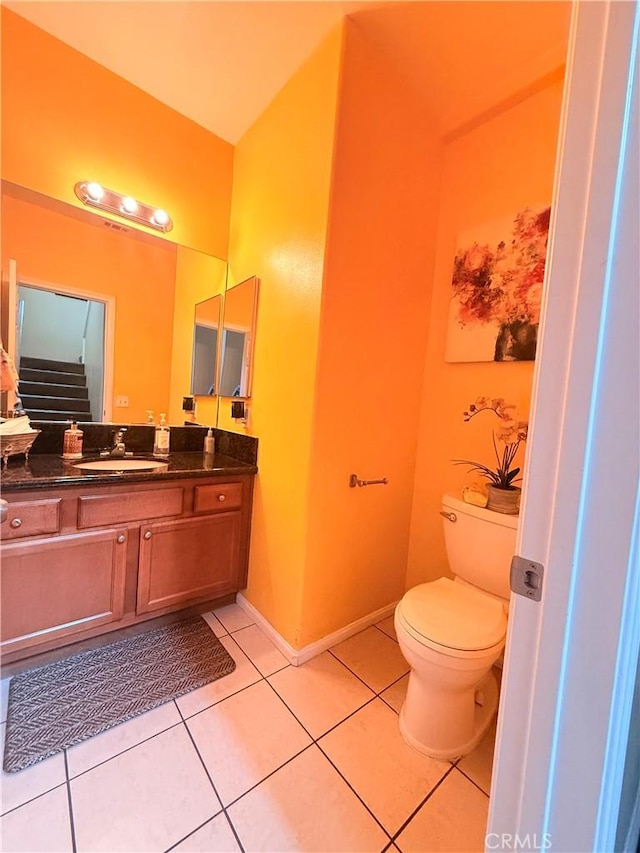 7163 Watcher St, Commerce, CA 90040 - bathroom featuring tile patterned flooring, toilet, and vanity