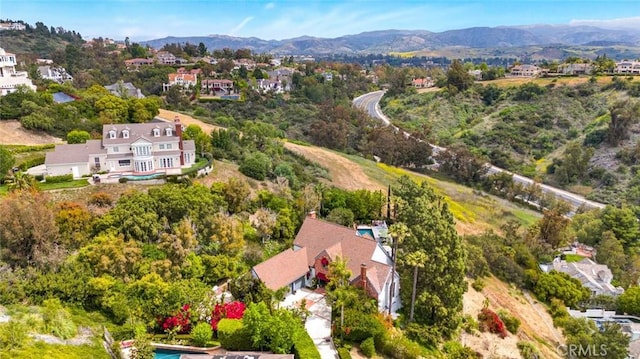 10302 Broadview Pl, North Tustin, CA 92705 - aerial view with a mountain view