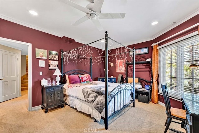 10302 Broadview Pl, North Tustin, CA 92705 - bedroom with baseboards, multiple windows, carpet, and visible vents