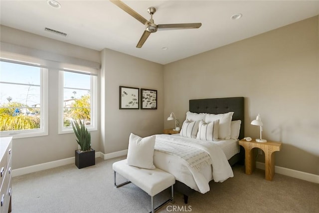 101 Via Artemesia, San Clemente, CA 92672 - carpeted bedroom featuring a ceiling fan and recessed lighting