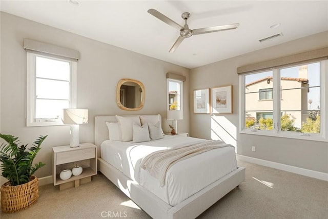 101 Via Artemesia, San Clemente, CA 92672 - bedroom with light carpet and a ceiling fan