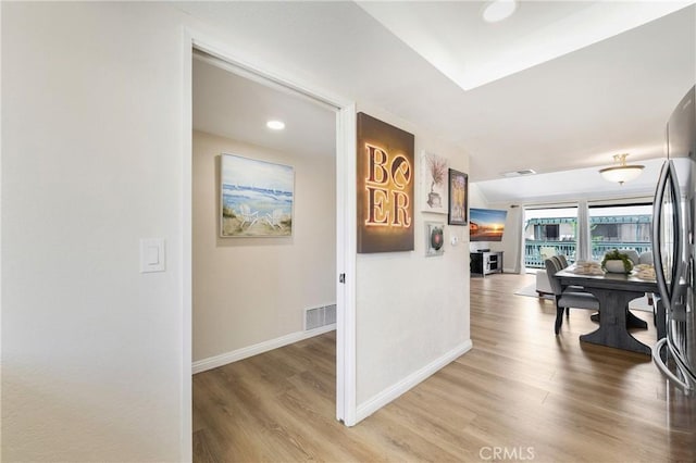 12812 Timber Rd Unit 22, Garden Grove, CA 92840 - hallway featuring light wood-style floors and recessed lighting