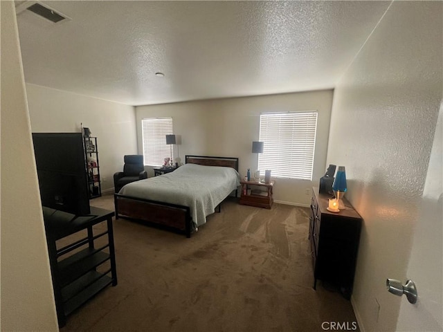 938 Sparrow Way, Perris, CA 92571 - bedroom featuring baseboards, multiple windows, carpet, and a textured ceiling