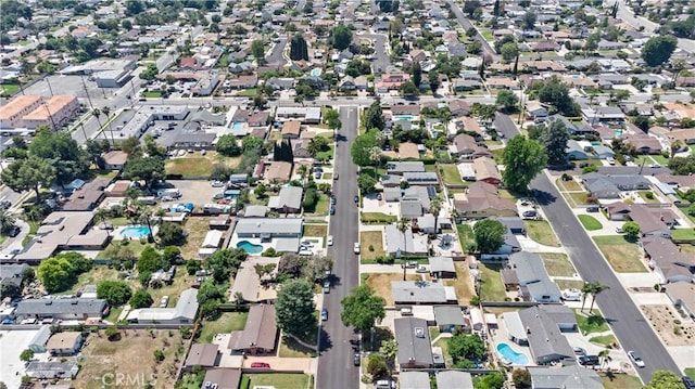 bird's eye view with a residential view