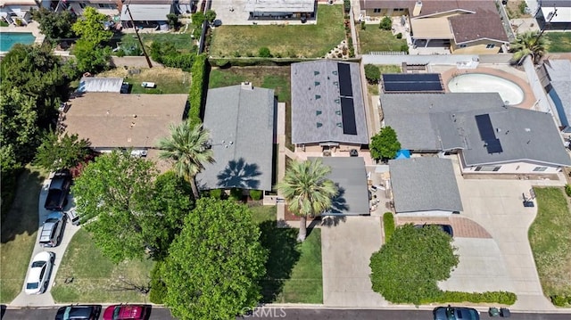 aerial view with a residential view