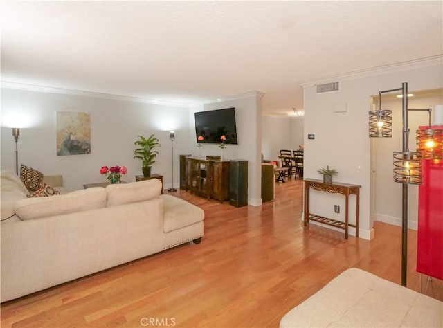 1503 Westmont Dr, San Pedro, CA 90732 - living area with ornamental molding and light wood-style floors