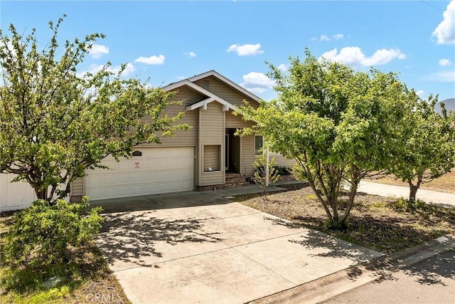 view of front of property with an attached garage and driveway