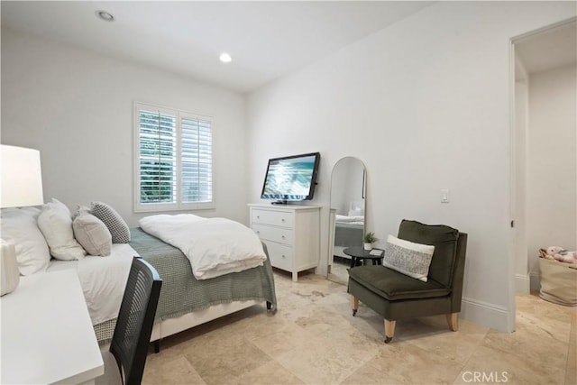 bedroom featuring recessed lighting