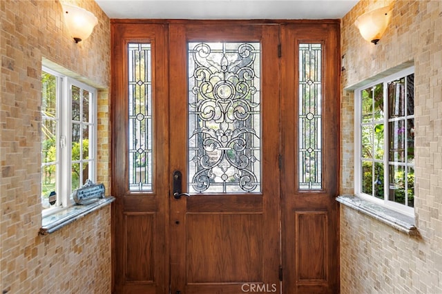 view of entrance foyer