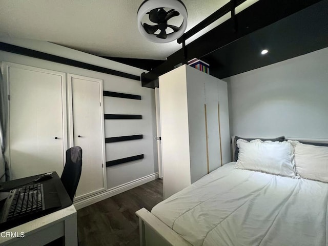 16041 Jersey St, Granada Hills, CA 91344 - bedroom with baseboards and dark wood finished floors