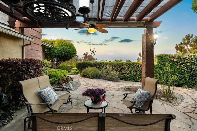 1215 Mira Monte Dr, Redlands, CA 92373 - view of patio / terrace featuring ceiling fan