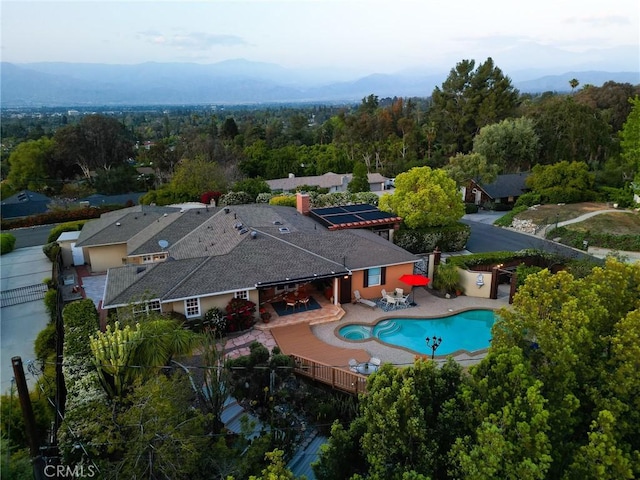 1215 Mira Monte Dr, Redlands, CA 92373 - view of subject property featuring a pool and mountains
