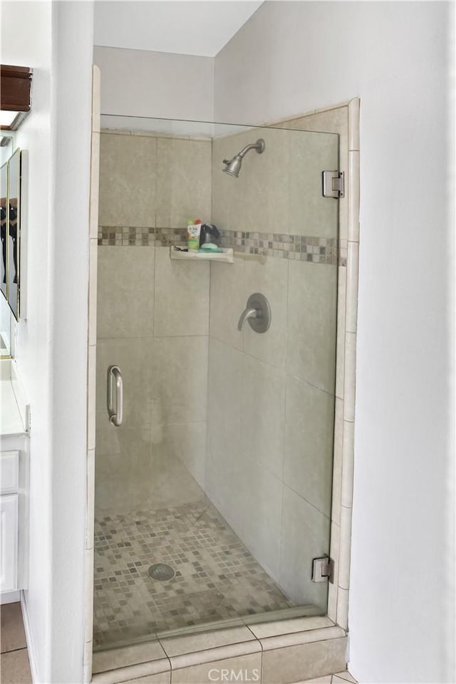 11818 Mount Harvard Ct, Rancho Cucamonga, CA 91737 - full bath with a stall shower and tile patterned floors