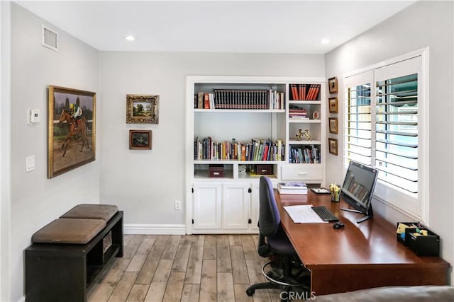 11818 Mount Harvard Ct, Rancho Cucamonga, CA 91737 - office space with wood finished floors, recessed lighting, and baseboards
