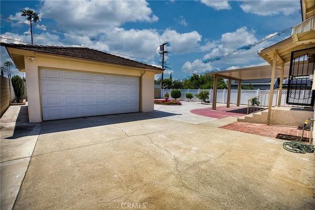 exterior space featuring fence