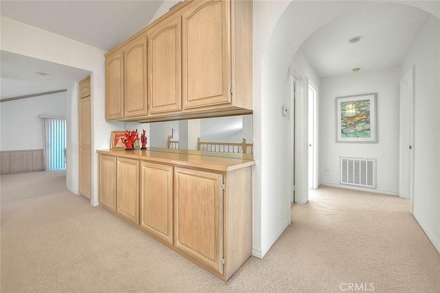 17527 Mondino Dr, Rowland Heights, CA 91748 - hall with arched walkways and light carpet