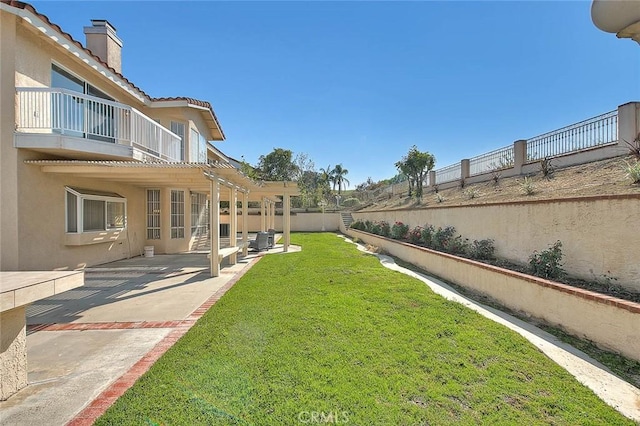 17527 Mondino Dr, Rowland Heights, CA 91748 - view of yard with a balcony and a patio area