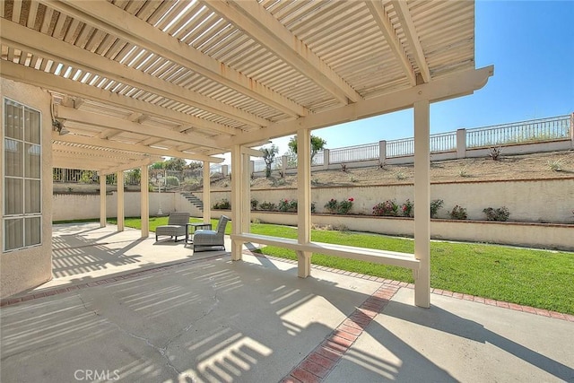 17527 Mondino Dr, Rowland Heights, CA 91748 - view of patio with a pergola