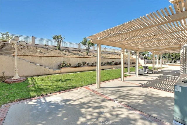 17527 Mondino Dr, Rowland Heights, CA 91748 - view of patio featuring a pergola