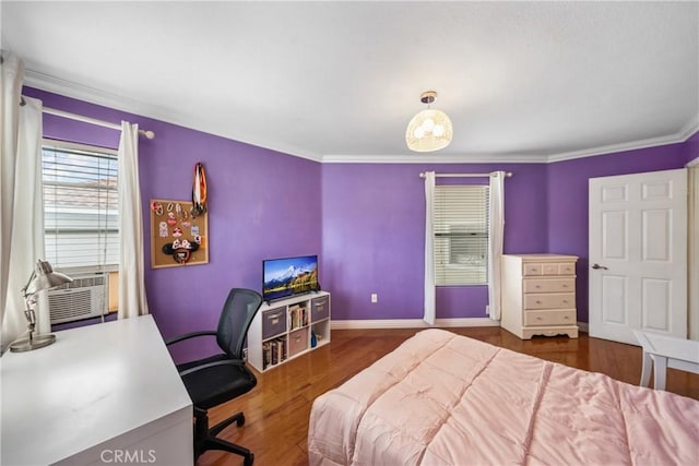 1081 Vista Lomas Ln, Corona, CA 92882 - bedroom featuring crown molding, baseboards, and wood finished floors