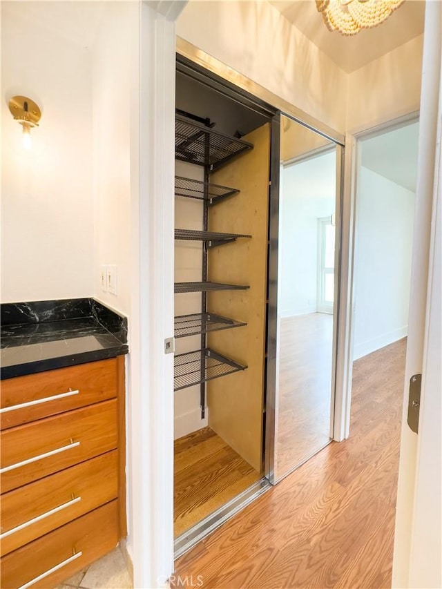 bathroom featuring wood finished floors