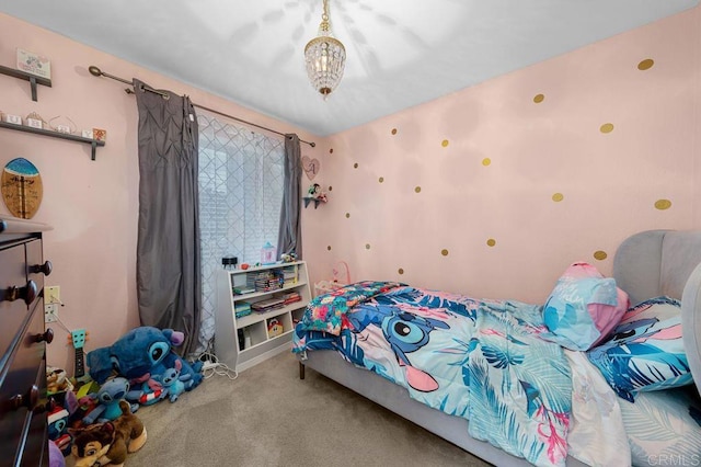 bedroom with carpet flooring