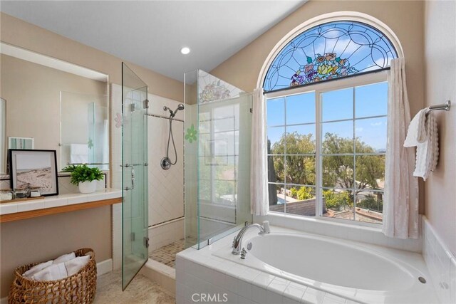 25925 Clifton Pl, Stevenson Ranch, CA 91381 - full bath featuring plenty of natural light, a shower stall, and a garden tub