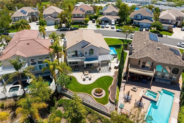 bird's eye view featuring a residential view