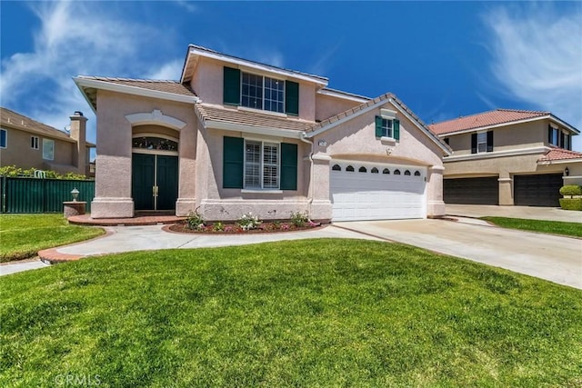 25925 Clifton Pl, Stevenson Ranch, CA 91381 - view of front facade with driveway, stucco siding, and a tiled roof