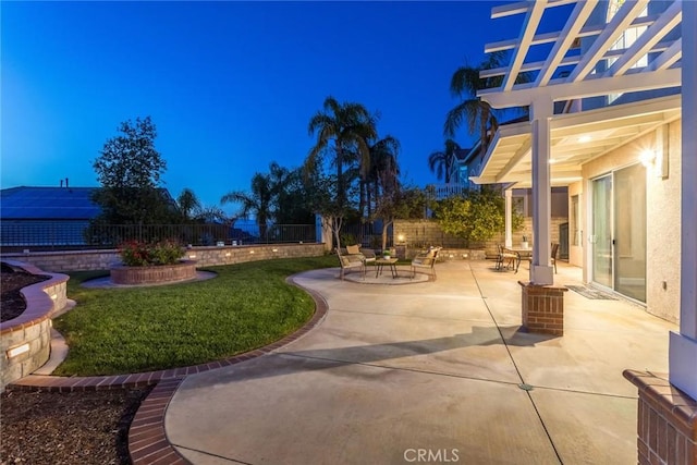 view of patio featuring a fenced backyard