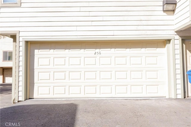 garage with driveway